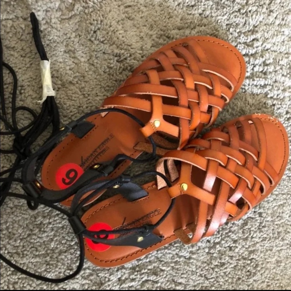 American Eagle huarache style lace up sandals
